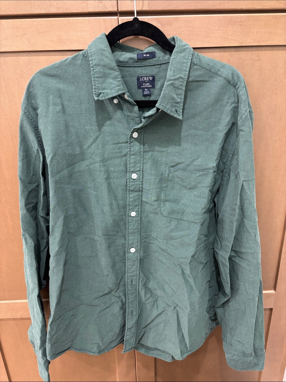 J. Crew Men's Green Button-Down Shirt